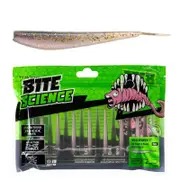 15 Pack of 3 Inch Bite Science Mad Minnow Soft Plastic Lures - UV Purple Pearl