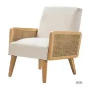 JAYDEN CREATION Accent Chairs 29.5"Lx24.8"Wx31.7"H Polyester Square Fabric White