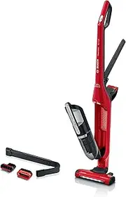 [Bosch] BBH3ZOOGB Serie 4 Flexxo ProAnimal 2 Cordless Stick Vacuum Cleaner with 2in1 Handheld/Stick Design, Brush Roll Nozzle for Pet Hair, 25.2V Battery, 55 Minutes Run Time, Tornado Red