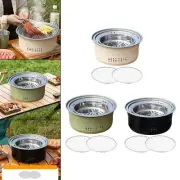 Tea Stoves Round Firepit Bowl Furnace BBQ Grill for Backpacking Cooking Patio