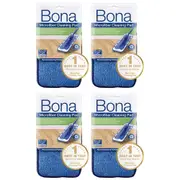 4PK Bona Microfibre Cleaning Pad for Mop Floor Cleaning Washable/Reusable