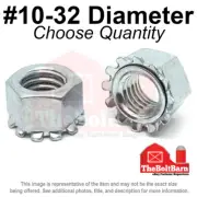 #10-32 K Lock Hex Lock Nuts Keps Zinc Plated FINE Thread (Pick Quantity)