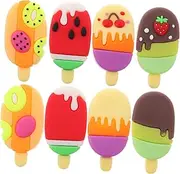 Boys and Girls Erasers Fruit Shaped Summer Ice Theme School Supplies Party Favor Decorative