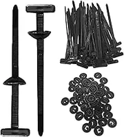 Button Head Zip Ties, 100pcs Nylon Cable Tie Buckle, Heavy Duty Multifunctional Zip Tie Buckle for Car Daily Repair