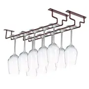 2 Pack 15.6" Wine Glass Rack Under Cabinet Stemware Rack, Wine Glass Hangers