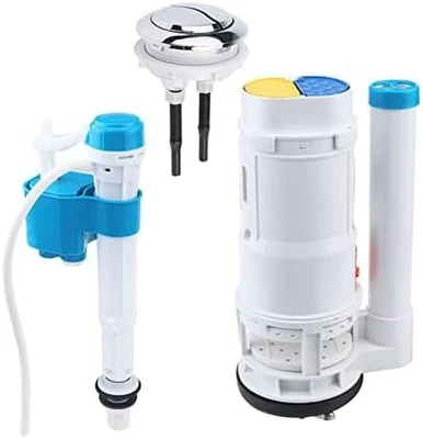 Toilet Dual Flush Valve,Fill Valve,Push Button,Toilet Repair Kit 210Mm Height, f