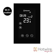 HOTWIRE HWGL2 Dual WIFI Touch Screen Control Panel for Floor Heating and Heated Towel Rail - Black