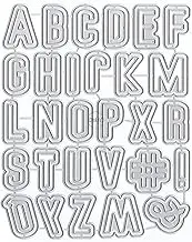 DzIxY Shadow English Letters Metal Cutting Dies for Clear Stamps and Metal Cutting Dies Sets for Card Making Scrapbooking Paper Supplies Seals Storage Pockets
