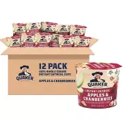 Quaker Instant Oatmeal Instant Oats Express Apple Cranberry 1.79 Ounce Pack o...