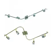 Flexible Four Bar Spotlight GU10 in Satin Chrome/Brass Superlux Lighting - SA-B4-SC, SA-B4-BS