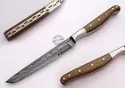 8.60" Custom Made Awesome Damascus steel steak knife (with saw section) (1099-1)