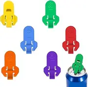 Proxima Direct 6 Pack Colorful Manual Can Openers Easy Reusable Can Opener Beverage Can Cover Shields Tab for Pop Coke Beer Soda Drink