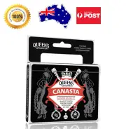 Queen's Slipper Canasta Playing Cards Double Deck Casino Plastic Coated - AU