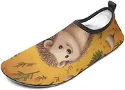 [BTCOWZRV] Water Shoes for Women Men Hedgehog Water Sports Shoes Slip-on Breathable Lightweight Athletic Aqua Sock