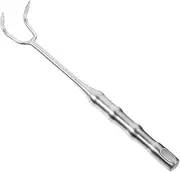 BRIGHTFUFU Stainless Steel Meat Flipper Hook Food Turner for Barbecue Picnic Lightweight Easy to Clean Comfortable Grip Meat Hook for Cooking Grilling