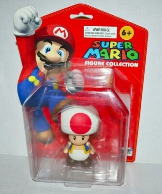 2008 Official Nintendo Super Mario Bros. Toad 4" Action Figure Collection POPCO