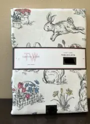 Tabitha Webb Easter Bunny Floral Colorful 60”x104” Oblong Tablecloth