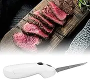 Electric Steak Knife, Stainless Steel Cordless Rechargeable Electric Meat Knife for Carving Pork, Chicken, Turkey, Lamb, Portable Fillet Knife Meat Slicing Knife for Home Kitchen