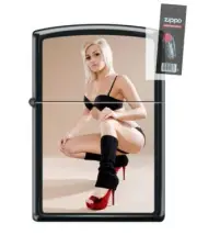 Zippo Red Shoe Girl Series IV, #9 Lighter + FLINT PACK