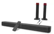 Sound Bar, Bass Speakers for Smart TV with Dual Subwoofer 3D Surround Sound