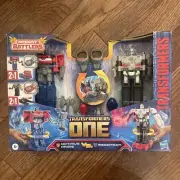 Transformers One Optimus Prime vs Megatron Robot Battlers. Action Figure Set Toy