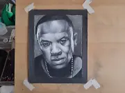 Original 11x14 Inch Charcoal Drawing Of Rap Icon Dr Dre