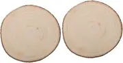 LIGHTAOTAO Unfinished Wooden Plates 2pcs Hand-Painted Wood Decor Natural Wood Chips for Wedding