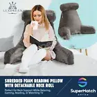 Memory Foam Back Rest Pillow Bed Neck Support Reading Chair Seat Armrest Cushion