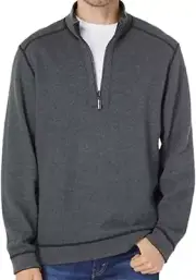NWT Tommy Bahama Flipshore EBONY BLACK/GRAY REVERSIBLE Half-Zip Shirt Men's 2XLT
