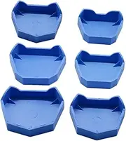 Didiseaon 6pcs Lab Plaster Model Base Former Molds Tray Notches Easy to Use Tray Base