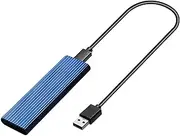 M.2 Ngff Ssd 6Gbps to USB 3.1 Type-C Converter Adapter Enclosure Case Solid State Hard Disk Box Blue