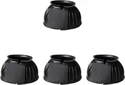 Abbraccia 4Pcs Horse Hoof Boot Hoof Protector, Portable Protective Cover Rubber Bell Boots Foot Guard for Running Training Outdoor, S