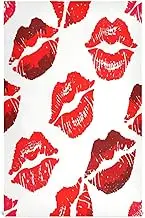 GAIREG Red Kiss Marks White Dish Cloths and Towels, 28x18 Inches Absorbent Kitchen Towels Decor