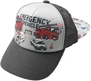 Kids Foret(キッズフォーレ) KidsFore KFB Sunshade Hat, Mesh Cap with Car Pattern, BL 56, Boys Black, Black, 56.0 cm