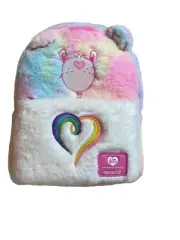 Loungefly Care Bears Pastel Rainbow Fuzzy Mini Backpack