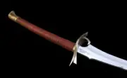 Large Heron Mark Sword with Leather-Wrapped Grip and Brass Accents –Collector's