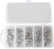 50pcs/Box Fishing Treble Hooks High Carbon Steel Barbed Sharp Triple Hooks Fishing Hooks Saltwater Fishing Accessories