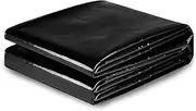 Impermeable Pond Lining 2x3m 4x4m 5x6m 6x9m 7x10m Black HDPE Pond Liner for Fish Pond Landscaping Water Feature Streams Fountains Garden, Durable Damp Proof Tarp(3x6m(9.8x19.7ft))