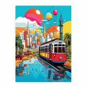 Dubai Pop Art Canvas Print