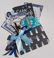 Winter stuffed pocket kit, junk journal, cards, planners, tags