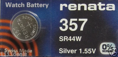 Button Cell Type SR44W Battery Renata 2 Pcs
