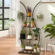 Fin Stylish Heavy Duty Metal Plant Stand Hanging Pots Shelf Display Rack Home Decor