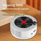 Mini Turntable Speaker Retro Style Radio for Living Room Home Birthday