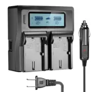 LCD Dual Channel Charger LP-E6 E6N E6NH For Canon Eos R7 R6 R5 5DS 5D3 5D4 6DII