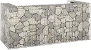 Galvanised Steel Gabion Wall for Garbage Bins, 254x100x110 cm, Heavy-Duty Outdoor Wheelie Bin Storage Solution