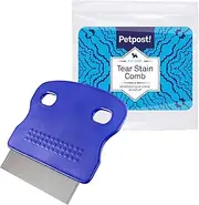 Petpost | Tear Stain Remover Comb for Dogs - Extra Fine Tooth Rake Gently & Effectively Gets Rid of Crust, Mucus, and Gunk Around Your Shih Tsu or Maltese (Tear Stain Comb)