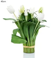[Florabelle Living] Tulip Bundle Wrapped 40cm White