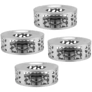 4 PCS Teapot Warmer, Stainless Steel Teapot Warmer, Metal Teapot Heater with ...