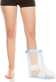 AOOWU Adult Foot Cast Cover for Shower, Waterproof Foot Cast and Bandage Protector, Reusable Broken Foot Plaster Dressing Cover Sleeve, Watertight Protection for Bandages & Plasters Dry