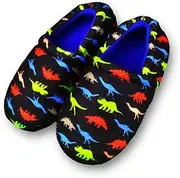 [Tirzrro] Little Kids Cute Monster Winter Warm Slippers Toddler Indoor Slip-on Shoes
